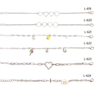 [L619-624] สร้อยข้อมือแต่งจี้น่ารักๆ มีหลายแบบ พร้อมส่งจากไทย