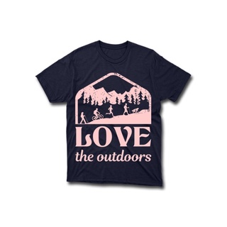 เสื้อยืดอินเทรนด์ผู้ชายอินเทรนด์ผู้หญิงเสื้อยืด พิมพ์ลายภูเขา Gildan Love The Outdoors สําหรับผู้ชาย และผู้หญิงS-3XL