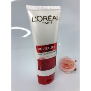 🔥ถูกที่สุด🔥LOREAL PARiS REVITALIFT MILKY CLEANSING FOAM 100 ml. ลอรีอัล ปารีส รีไวทัลลิฟท์ มิลค์กี้ เคลนซิ่ง โฟม