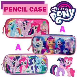 กระเป๋าดินสอ แต่งซิป ขนาดใหญ่ ลาย My Little Pony 2 ช่อง สําหรับเด็กนักเรียน