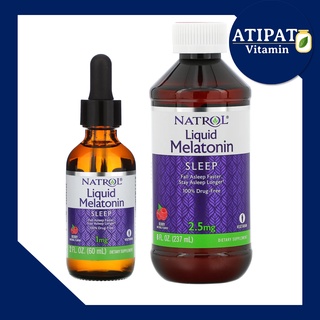 ภาพหน้าปกสินค้าLiquid Melatonin / Natrol / เมลาโทนิน / นาทรอล / แบบน้ำ / Sleep / Berry Natural Flavor / 1 mg / 2.5mg ที่เกี่ยวข้อง