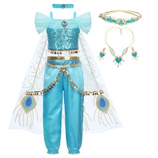 Aladdin เจ้าหญิง จัสมินคอสตูม สาวแต่งคอสเพลย์ แต่งตัวปาร์ตี้วันเกิดฮาโลวีน Halloween&amp;Christmas