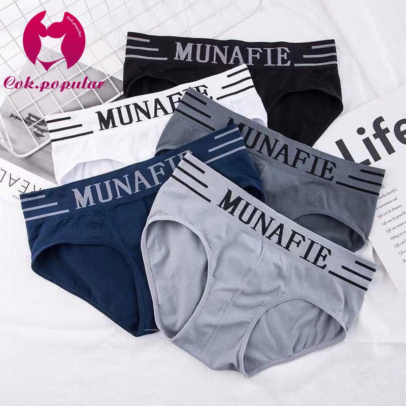 071-ไม่มีถุง-boxerชาย-แบรนด์munafie-ขอบตัดสี-ผ้านิ่มใส่สบาย-ไม่อึดอัด