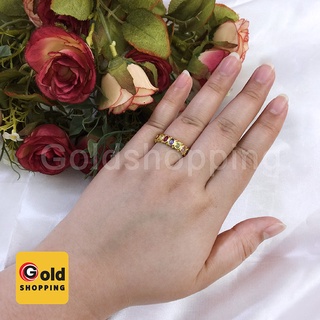 แหวนแฟชั่น แหวนคู่ แหวนพลอยนพเก้า ฟรีไซส์ ปรับขนาดได้ แหวนทอง แหวนพลอย เสริมบารมี ใส่ออกงานได้ ทองไมครอน ทองหุ้ม ทองชุบ