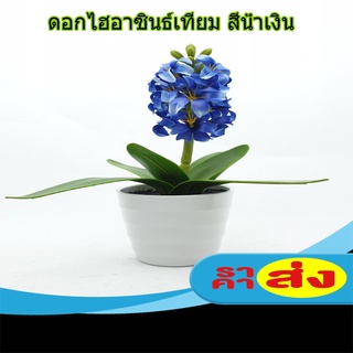(พร้อมส่ง จากไทย) ดอกไฮอาซินธ์เทียม สีน้ำเงิน ดอกไม้ปลอมสวยๆ ดอกไม้วาเลนไท ดอกไม้ปลอม ดอกไม้ตกแต่ง ดอกไม้ประดิษฐ์