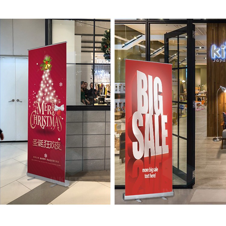 ภาพสินค้าอลูมิเนียม ป้ายหน้าร้าน Roll up Banner ป้ายโฆษณา โรลอัพ แบนเนอร์ ขาตั้ง ป้ายโรลอัพ ม้วนแบนเนอร์ขาตั้ง จากร้าน mecoth บน Shopee ภาพที่ 5
