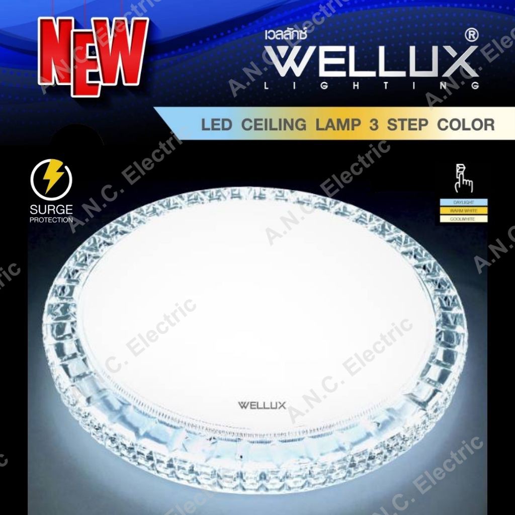 wellux-diamond-series-โคมเพดานกลม-led-40w-3color-เดย์ไลท์-คูลไวท์-วอร์ม