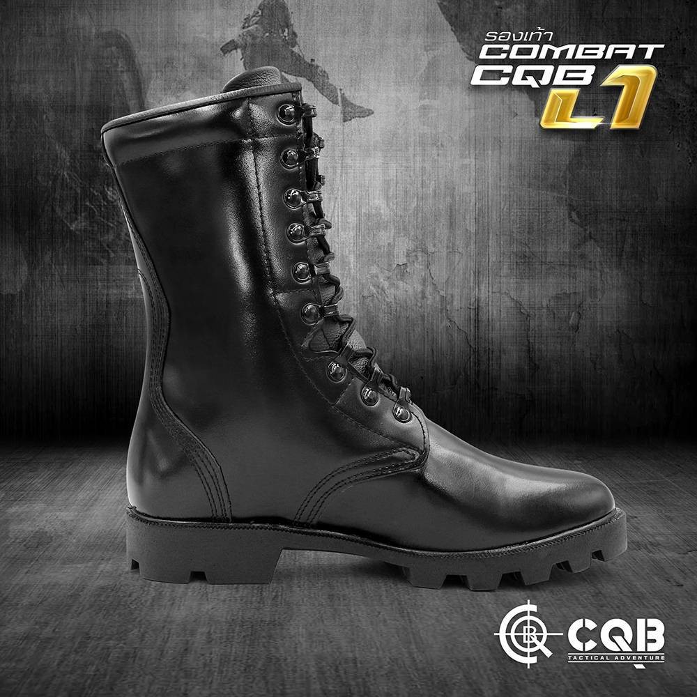 ภาพหน้าปกสินค้ารองเท้า Combat หนังแท้ CQB รุ่น L1 ไม่มีซิปข้าง รองเท้าคอมแบททหารหนังแท้ จากร้าน tactical_and_outdoor_98 บน Shopee