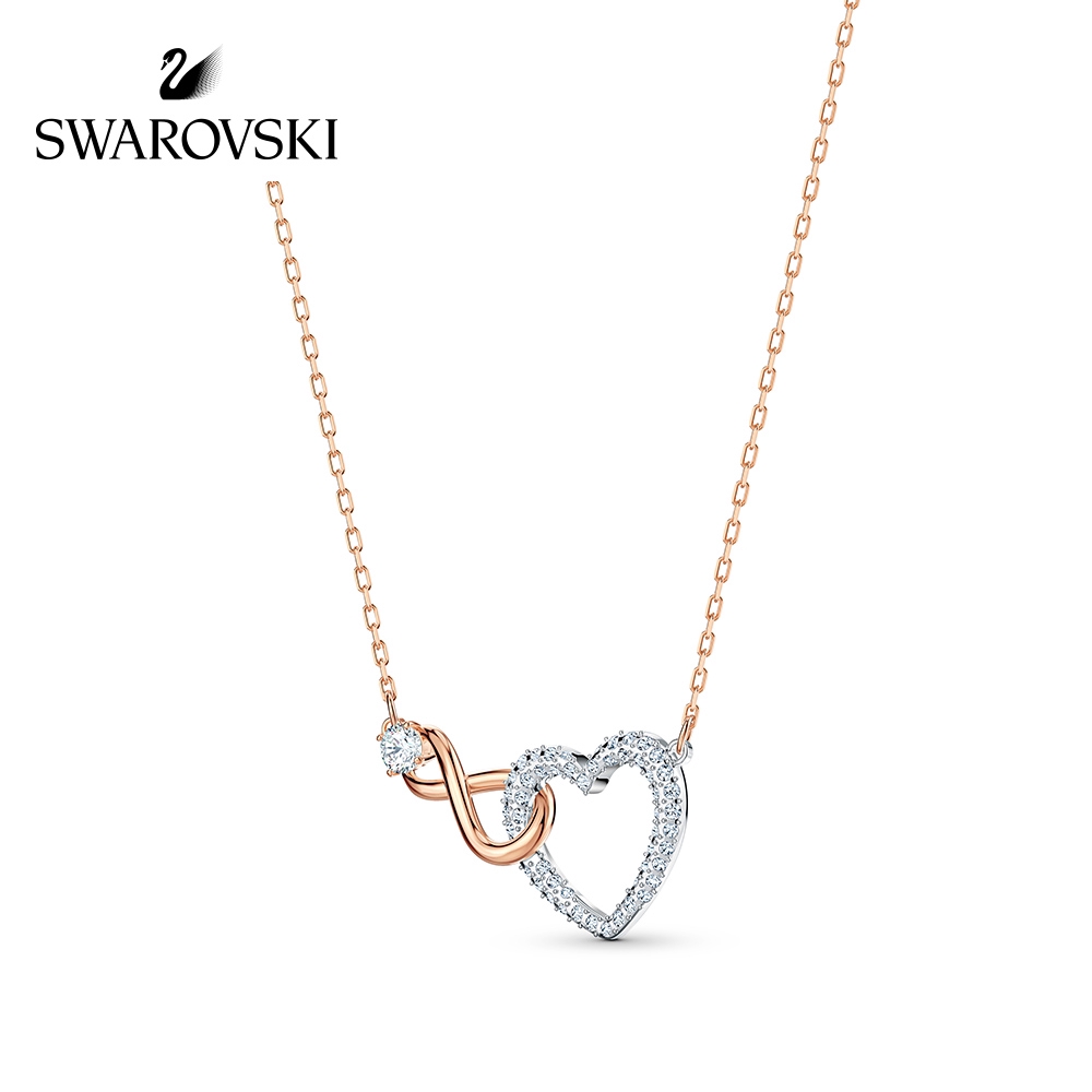 พร้อมส่ง-แท-swarovski-สร้อย-ชุดต่างหู-swa-infinity-คริสตัล-จี้-แฟชั่น