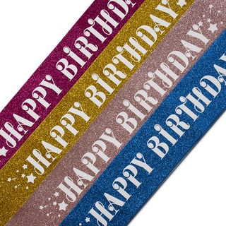 รูปภาพขนาดย่อของHappy Birthday Glitter Sash Birthday Party Decoration Party Favors Gifts for Birthday Girlsลองเช็คราคา