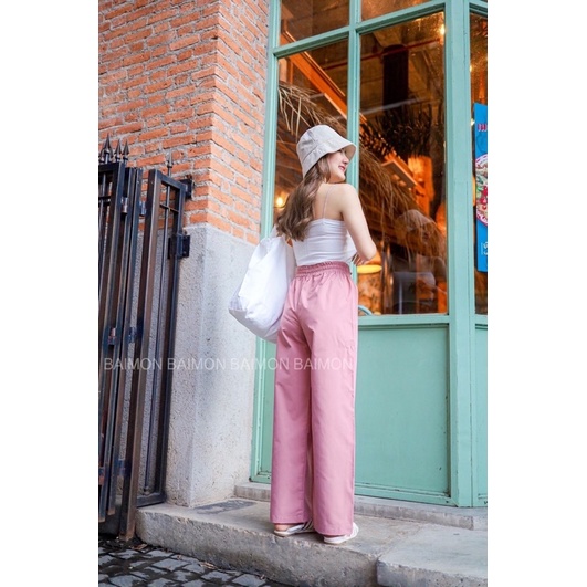 ภาพสินค้าaimorn_shop กางเกงขากระบอก  ผ้าไมโครผ้าสวยใส่สบาย เอวเป็นยางยืดรอบเอว ️ ️งานไม่มีกระเป๋านะ จากร้าน aimorn_shop บน Shopee ภาพที่ 5