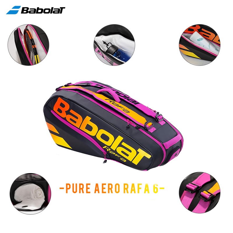 ภาพสินค้าBabolat Pure Aero Rafa New Nadal กระเป๋าเป้สะพายหลัง สําหรับใส่ไม้เทนนิส 12 ชิ้น จากร้าน senda01.th บน Shopee ภาพที่ 5