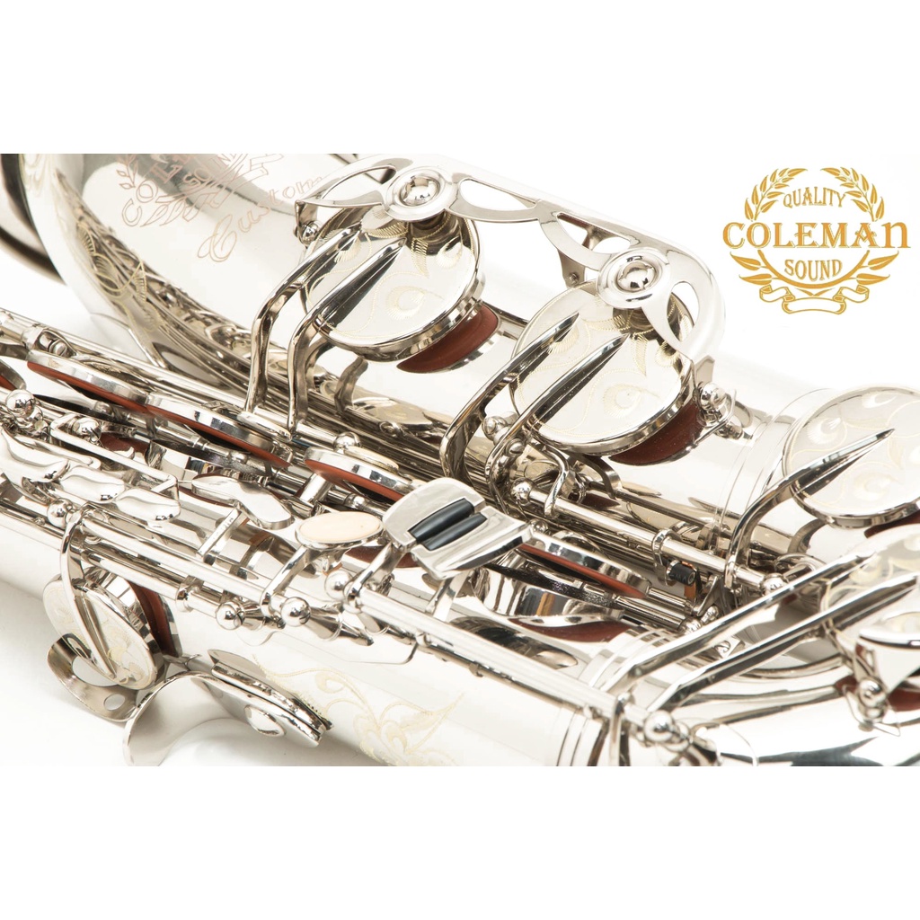 แซกโซโฟน-saxophone-tenor-coleman-clc-553t-nickel-plated