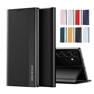 Side Magnetic Holder Protective Case For Samsung Galaxy S22 S21 S20 Ultra Sansung S 22 21 20 Plus Leather Shockproof Cover Funda