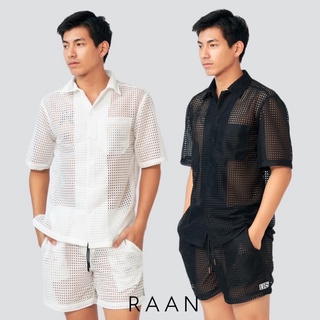 เสื้อตาข่าย+กางเกงตาข่าย(RAAN)ชุดทะเล เป็นผ้า Sarees mesh ใส่แล้วไม่คัน เสื้อตาข่าย