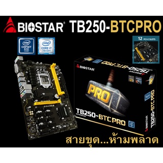 Mainboard INTEL BIOSTAR TB250-BTC PRO (Socket 1151) มือสอง พร้อมส่ง แพ็คดีมาก!!! [[[แถมถ่านไบออส]]]