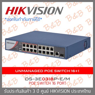 HIKVISION Unmanaged PoE Switch DS-3E0318P-E/M BY BILLION AND BEYOND SHOP