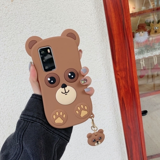 เคสโทรศัพท์มือถือ ซิลิโคนนุ่ม ลายหมี 3D สำหรับ ออปโป้ A92 A52 A72 A9 A5 2020 F11 F9 A12 A12E A7 A5 A5s A3s A3 R15 Pro Reno 4 4SE 5 Pro