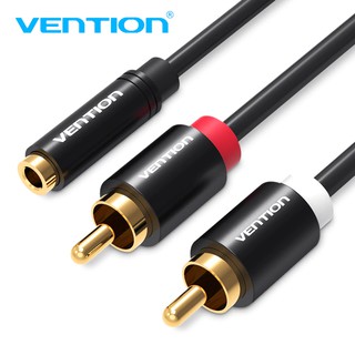 Vention 3 . 5 มม . To 2rca Audio Cable Rca Jack ตัวแยกขยายเสียง Dvd Aux