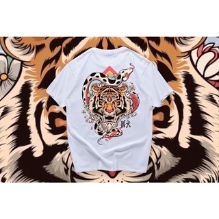 【hot sale】เสื้อยืด สกรีน หน้าหลัง ลาย เสือ พร้อมส่ง🔥