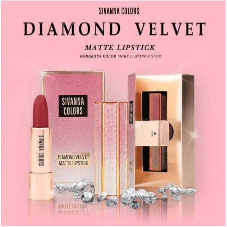 ภาพหน้าปกสินค้าลิปสติก Sivanna DIAMOND VELVET matte lipstick HF6019