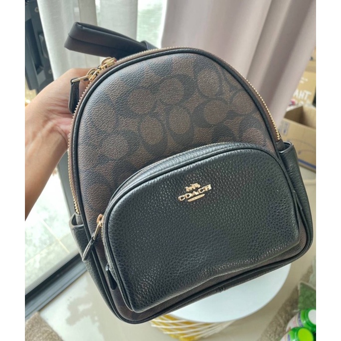 MINI COURT BACKPACK IN SIGNATURE CANVAS (COACH C8604) Shopee Thailand