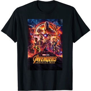เสื้อยืด Marvel Avengers Infinity War Poster Graphic T-Shirt For