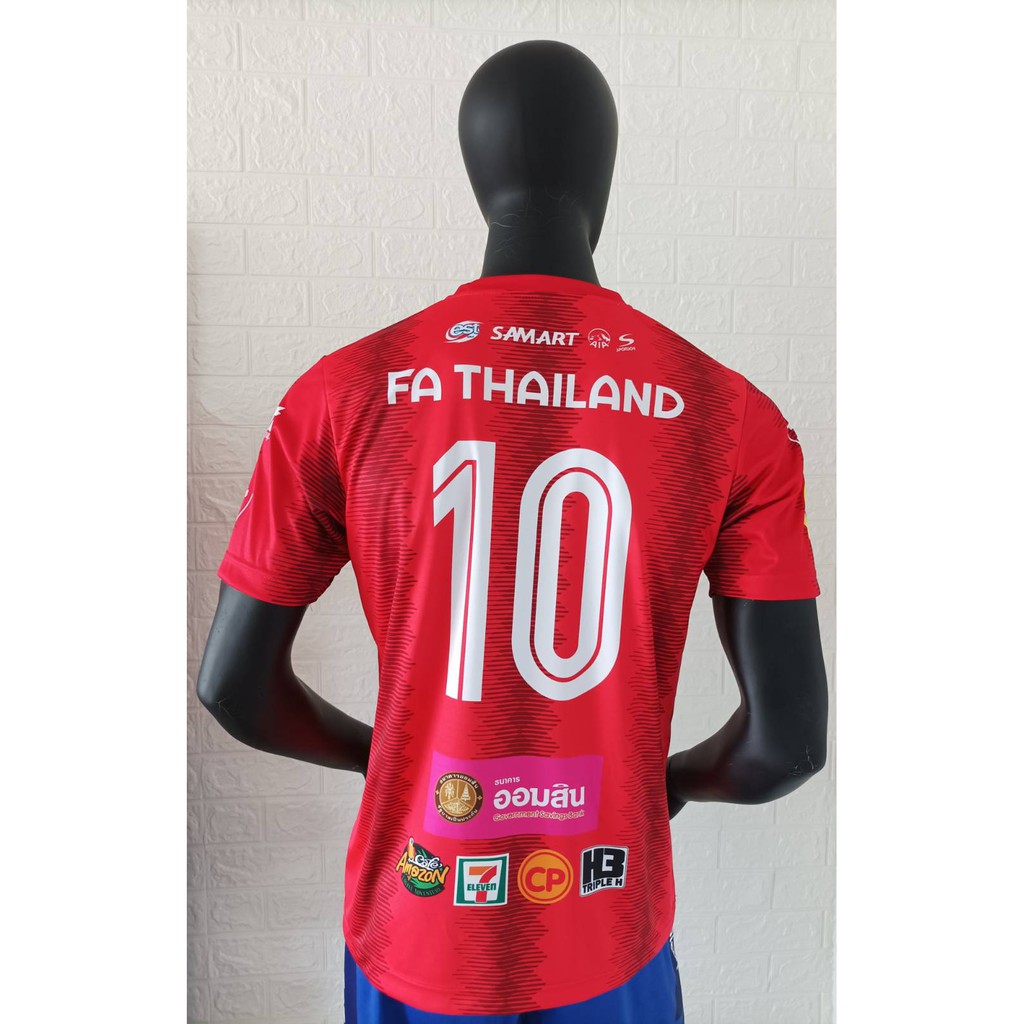 เสื้อซ้อมฟุตบอลทีมชาติไทย-พิมพ์ลายทั้งตัว-สีแดง-ร้านบอลไทย-ballthaifc-sport