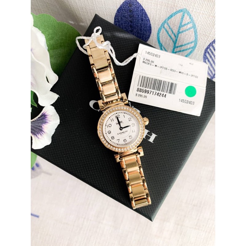 Coach madison outlet watch rose gold