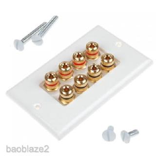 [BAOBLAZE2] 8 Banana Plug 24k Gold Plated body speaker socket Speaker Cable Wall Plate