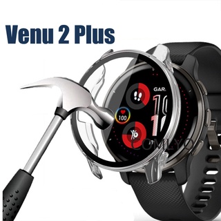 Garmin Venu 2 Plus เคส ขอบแข็ง หน้าจอ กระจกกันรอย กรอบสมาร์ทวอทช์ ฝาครอบกันชนป้องกัน