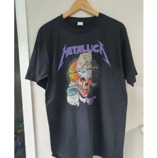 เสื้อยืดโอเวอร์ไซส์Metallica Justice For All เสื้อยืดS-3XL