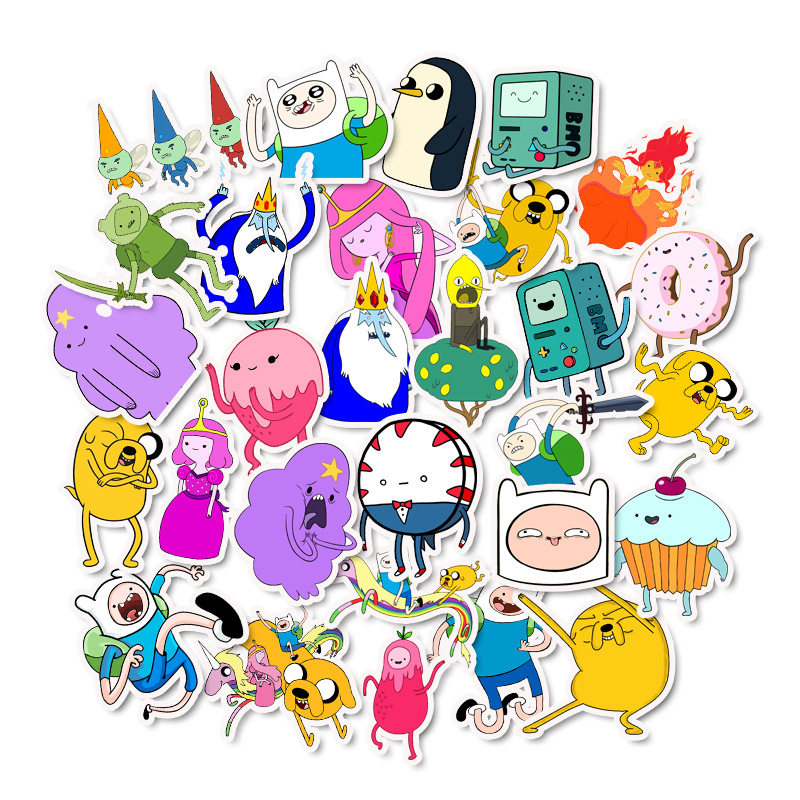 พร้อมส่ง-adventure-time-แอดแวนเจอร์-ไทม์-sticker-สติกเกอร์กันน้ำรูปแบบที่แตกต่างกัน-50-ชิ้น