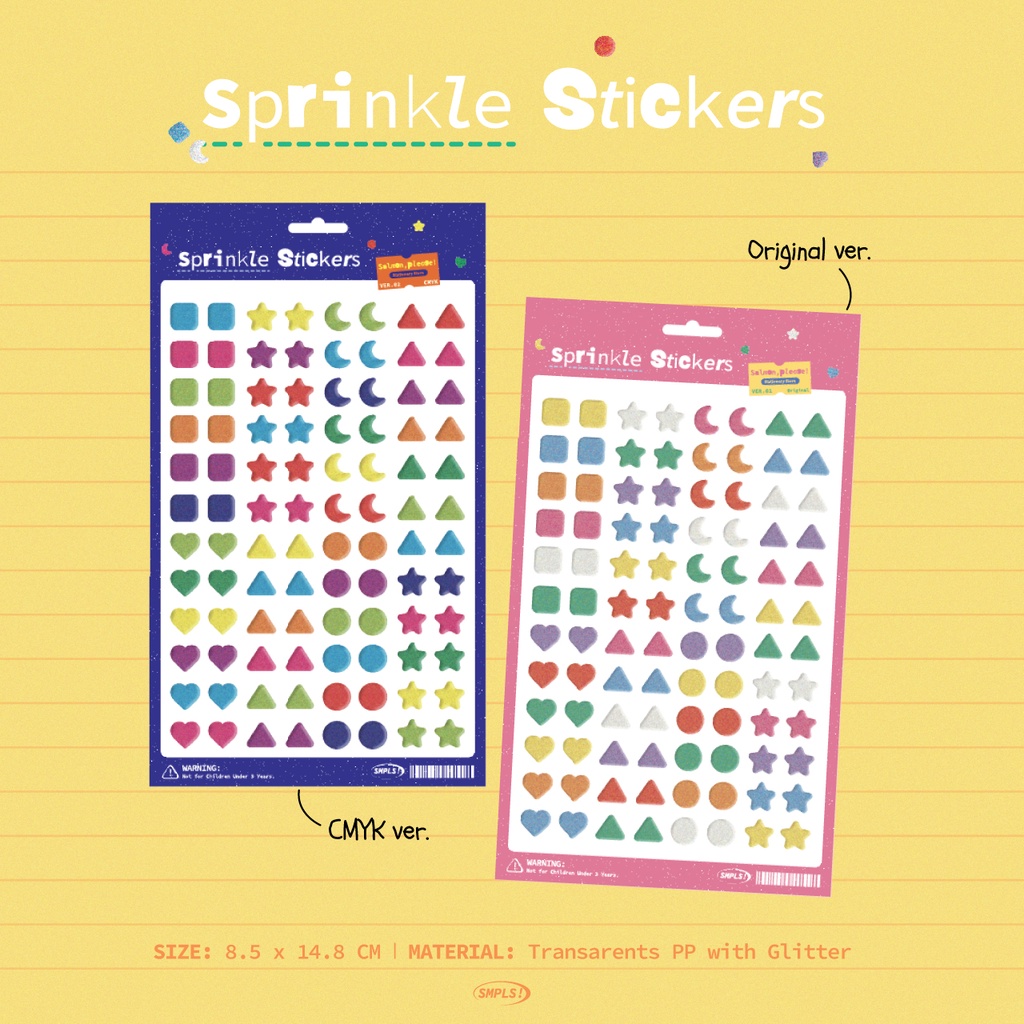 Sprinkle Deco Sticker (Are you young at Heart!? Collection) | Shopee ...