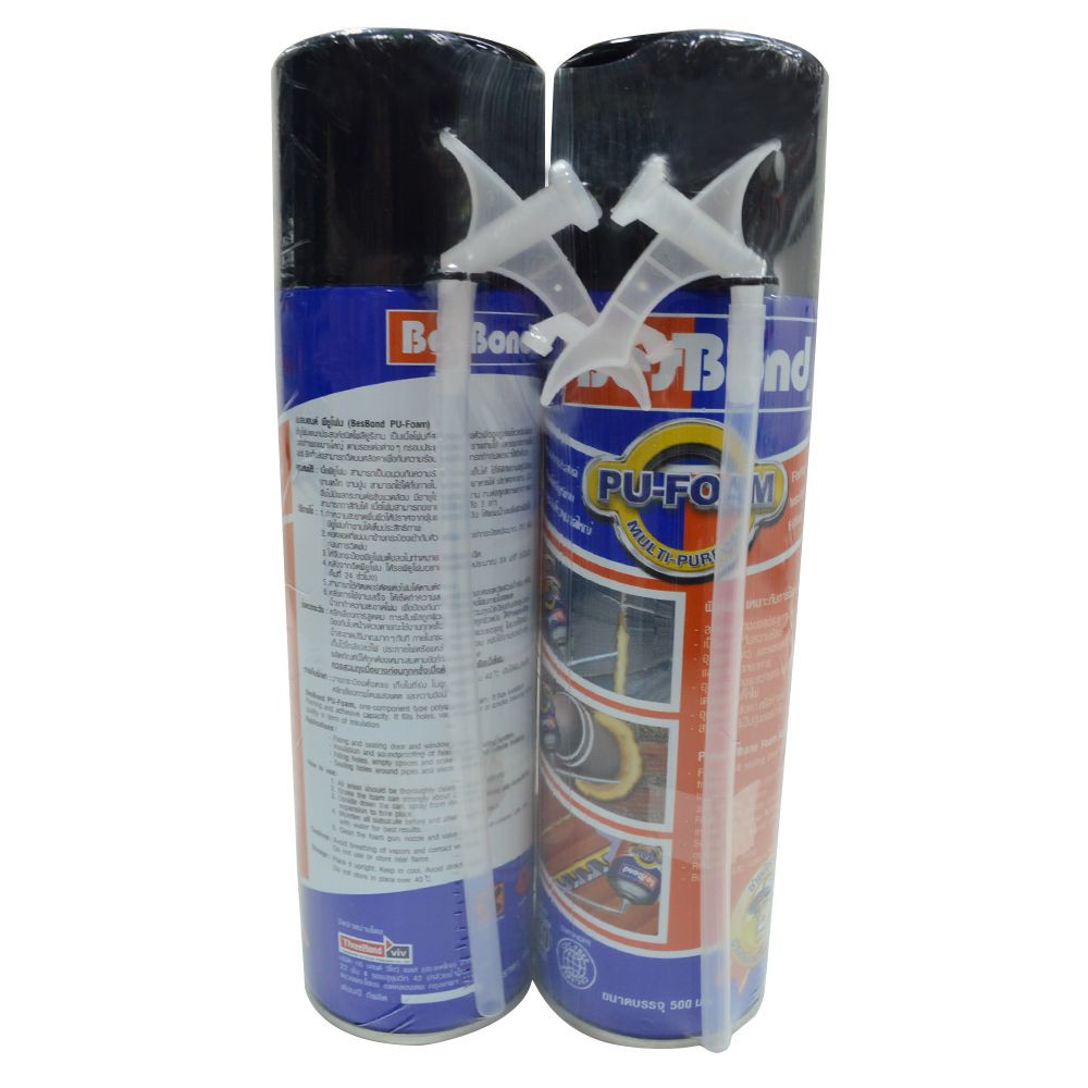 สเปร์ยโฟม-b-bond-pu-500ml-ซื้อ-1แถม1-วัสดุประสานและอุดรอยรั่ว-เคมีภัณฑ์ก่อสร้าง-วัสดุก่อสร้าง-spray-foam-pu-foam-500ml-b