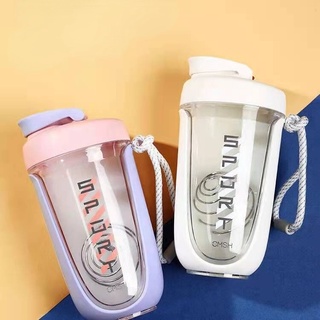 สตรอเบอร์รี่ Life Shaker Cup กีฬา ฟิตเนส ถ้วยน้ำ Milkshake Stirring แบบพกพา Tritan Protein Shaker Powder Cup