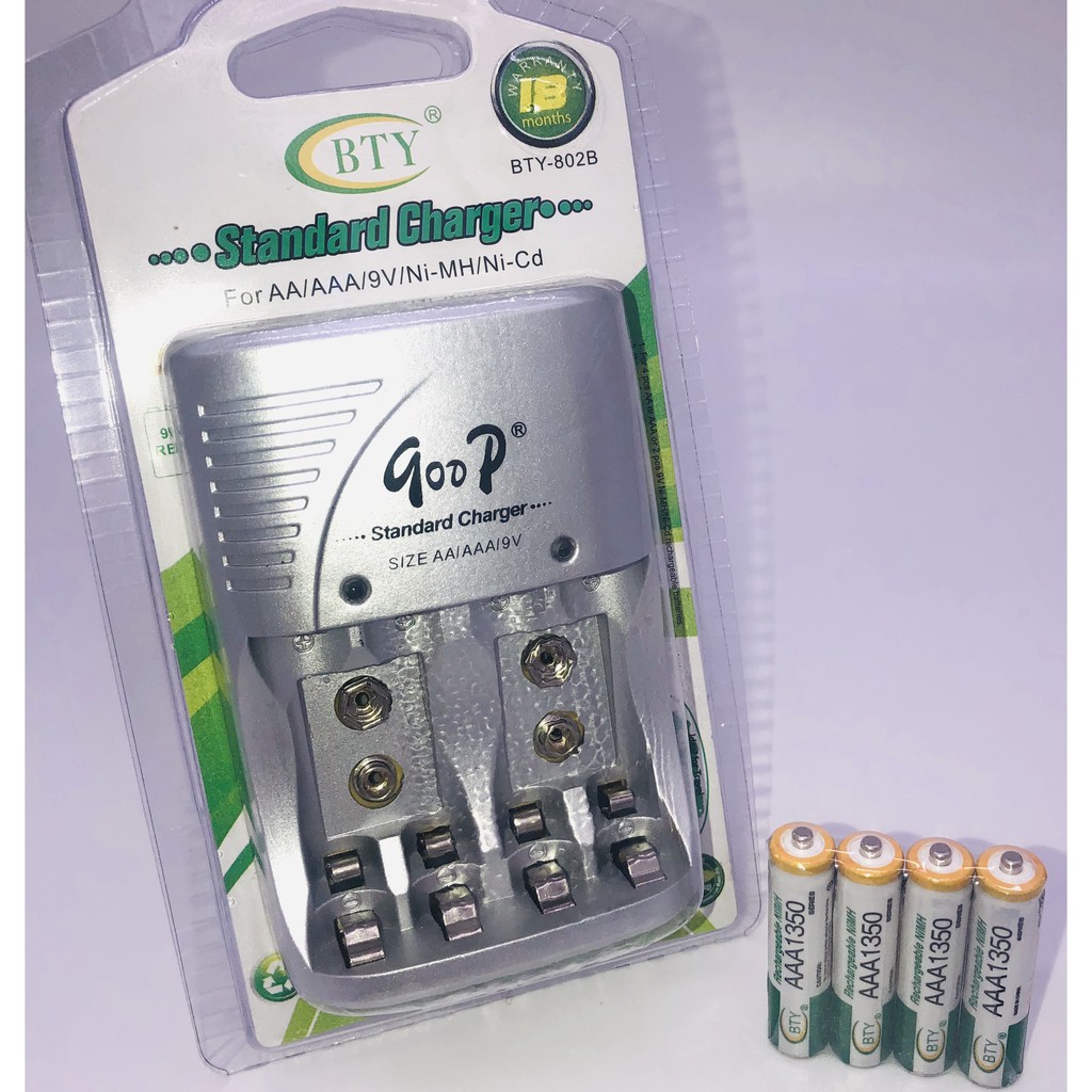 ภาพสินค้าBTY ถ่านชาร์จ AAA 1350 mAh NIMH Rechargeable Battery (4 ก้อน) จากร้าน m.zaccessory บน Shopee ภาพที่ 2