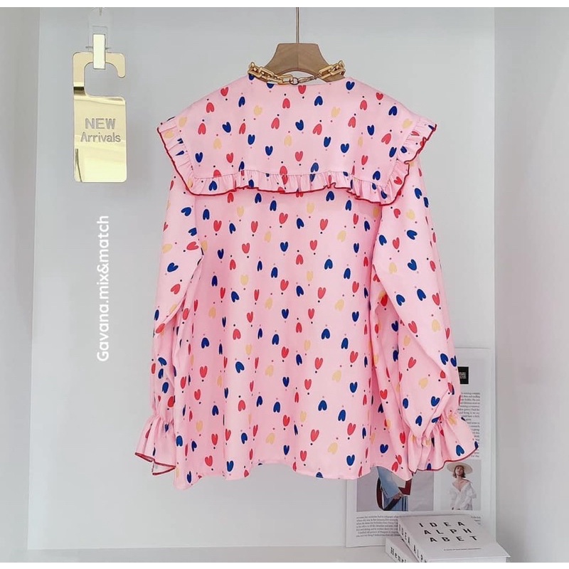 ลดเพิ่ม-70-เก็บโค้ดหน้าร้าน-เสื้อเชิ้ตทรงoversize-ลายหัวใจ-ดีไซส์คอปกใหญ่