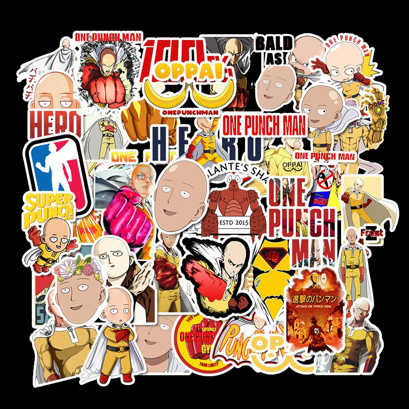 สติกเกอร์-one-punch-man-วันพันช์แมน-sticker-กันน้ำรูปแบบที่แตกต่างกัน-49-ชิ้น