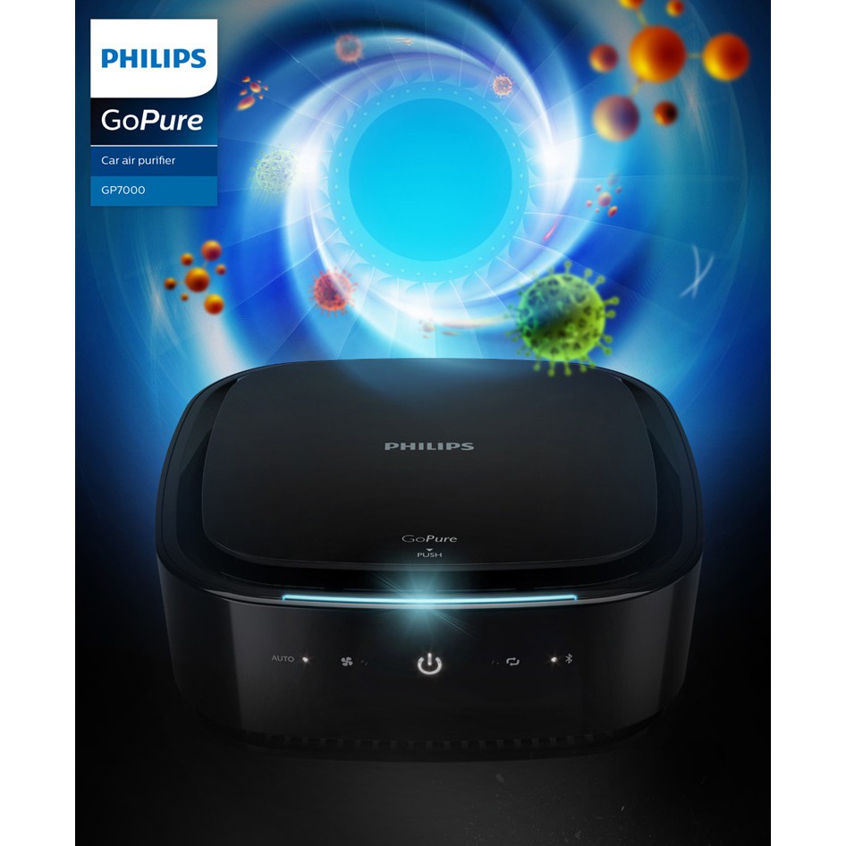 เครื่องฟอกอากาศในรถยนต์-philips-gp7101-กำจัดกลิ่นฟอร์มาลดีไฮด์และหมอกควัน-pm2-5-smart-app-purification-gp7101