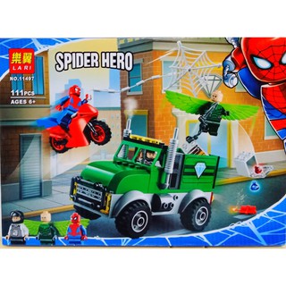 SS Toys เลโก้ Hero 11497 ฮีโร่ สไปเดอร์แมน จับ Velture ปล้นร้านเพชร จำนวน111ชิ้น