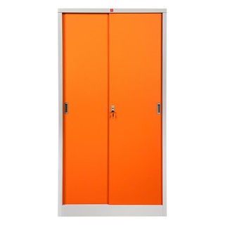 File cabinet SLIDING-DOOR HIGH CABINET LUCKY WORLD KSS-914 ORANGE Office furniture Home & Furniture ตู้เอกสาร ตู้เหล็กสู