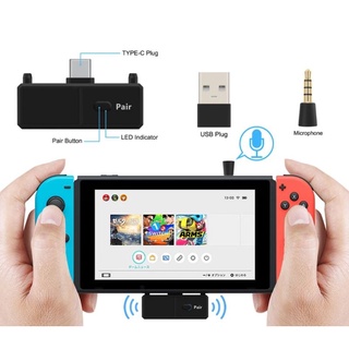 2021ใหม่ไร้สายบลูทูธอะแดปเตอร์USBเครื่องส่งสัญญาณVFสำหรับNintend Switch PS4 PC