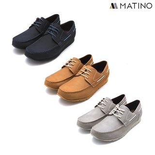 สินค้า MATINO SHOES รองเท้าหนังนูบัค รุ่น MC/S 9341 - CAMEL/NAVY/GREY