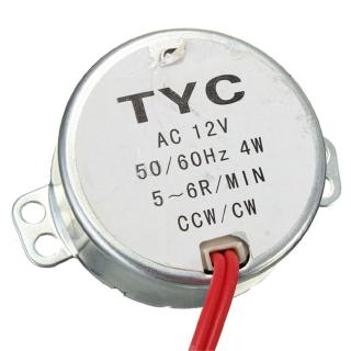 DIYMORE | TYC-50 AC 12V 50 / 60Hz มอเตอร์ซิงโครนัส 5 / 6RPM CW / CCW 4W สำหรับแผ่นเสียงไมโครเวฟ