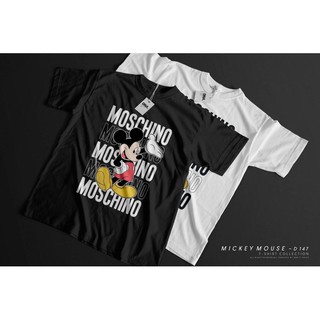 พร้อมส่ง!! เสื้อยืด Oversize คอกลมแขนสั้น ดีเทลลายมิกกี้เมาส์ Mickey Mouse Moschino