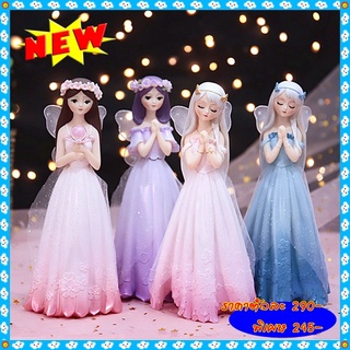 ตุ๊กตานางฟ้าเรซินจัดสวนถาดราคาถูก
