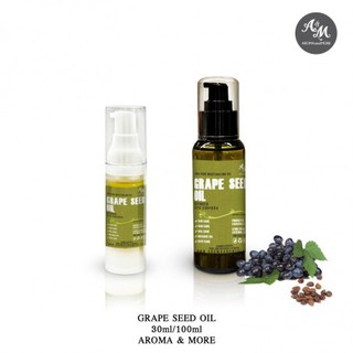 Aroma&More  Grape Seed Oil-Cold pressed น้ำมันเมล็ดองุ่น สกัดเย็น,Turkey (Cosmetic Grade) 30/100ML