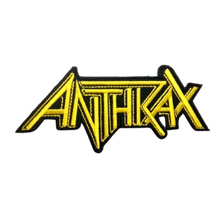 Anthrax ตัวรีดติดเสื้อ อาร์มรีด อาร์มปัก หมวก กระเป๋า แจ๊คเก็ตยีนส์ Hipster Embroidered Iron on Patch  DIY