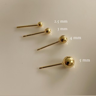(โค้ด X8SFXJ ลด 20%) A.piece  ต่างหูเงินแท้ [all silver 925 &amp; 14K gold plated] Dot earring (274)